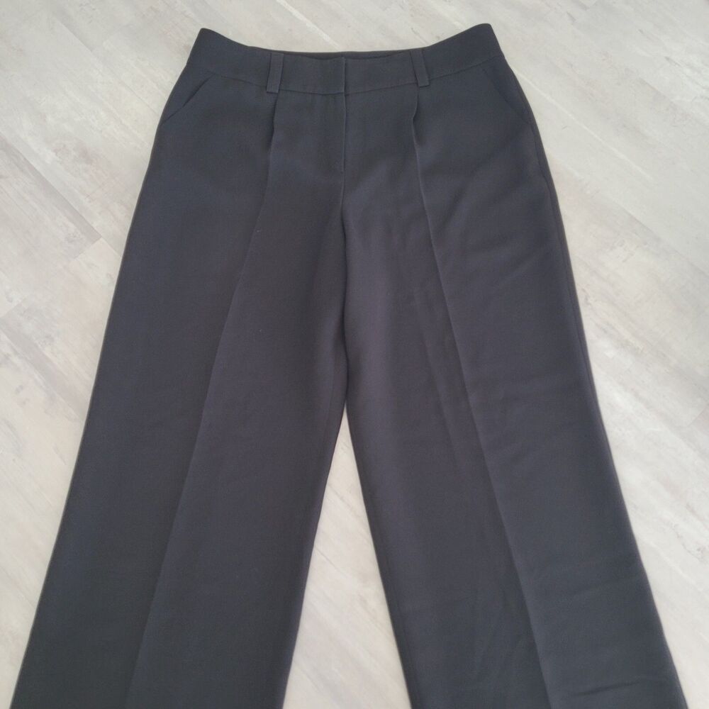 Women’s Dress Pants Talbots Size 14 Black Classic Wide Polyester Blend